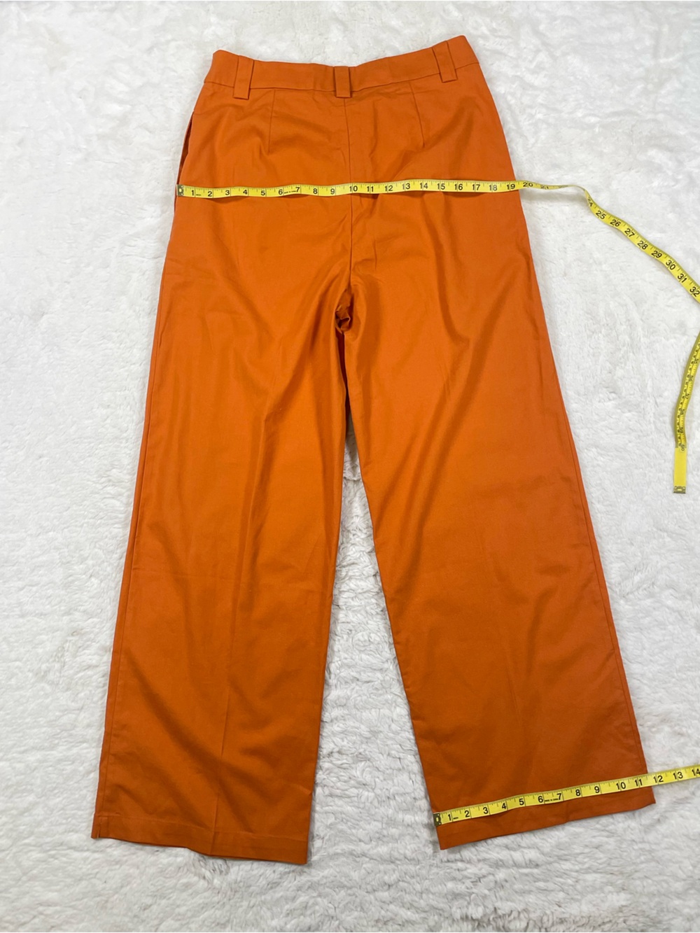 Commense Terracotta Wide-Leg Linen Vest & Trousers Set Size Large - Picture 12 of 12